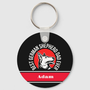 Personalized Best German Shepherd Dad Ever Key Ring