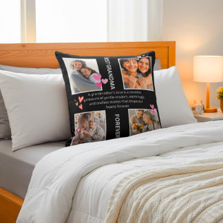 Personalized Best Grandma Photo Pillow
