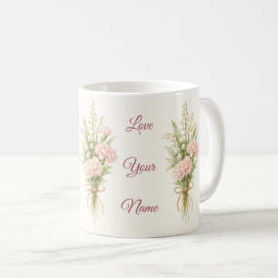Personalized Best Mom Ever Floral Mother's Day Coffee Mug