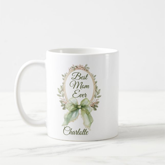 Personalized Best Mom Ever Mug with Name (Left)