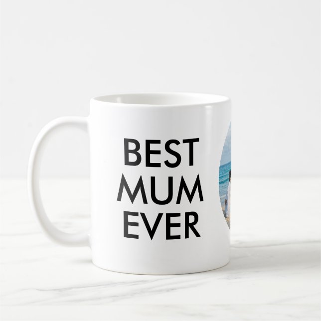 Personalized Best Mom ever Mug with photo (Left)