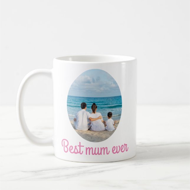 Personalized Best Mom ever Mug with photo (Left)
