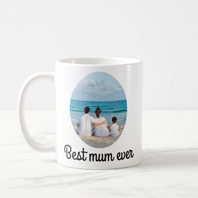 Personalized Best Mom ever Mug with photo (Left)