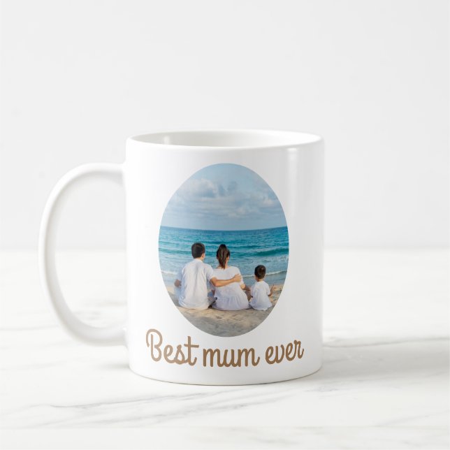 Personalized Best Mom ever Mug with photo (Left)