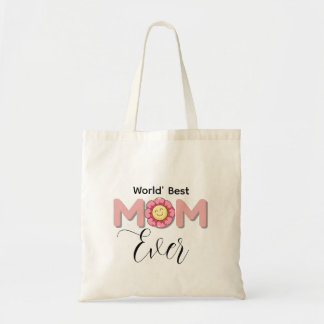Personalized Best Mom Ever Tote Bag  Gift 