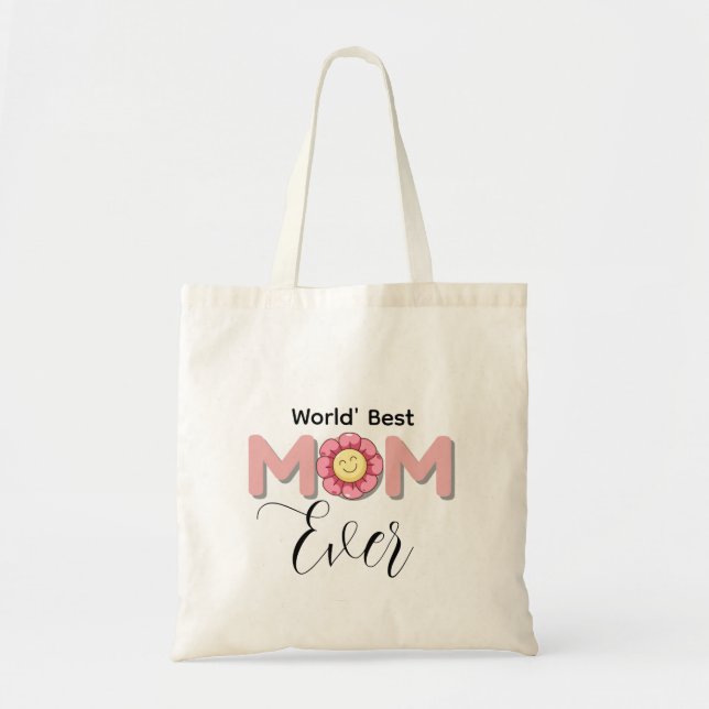 Personalized Best Mom Ever Tote Bag  Gift  (Front)
