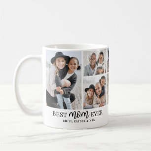 Personalized Best Mom Photo Collage Coffee Mug