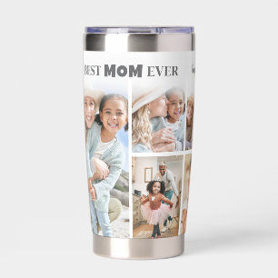 Personalized Best Mom Photo Collage Mother Insulated Tumbler