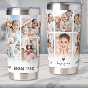 Personalized Best Mom Photo Collage Mother Insulated Tumbler