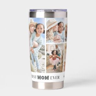 Personalized Best Mom Photo Collage Mother Insulated Tumbler