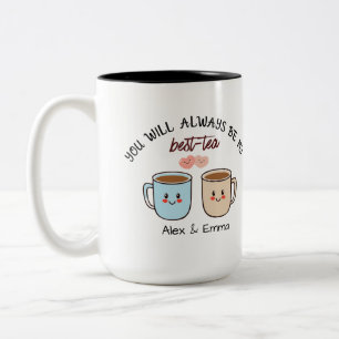Personalized Best-Tea Couple Two-Tone Coffee Mug