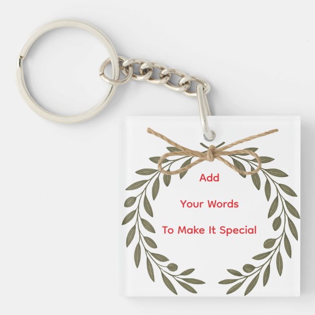 Personalized “Best Wishes” Acrylic Keychain (Front)