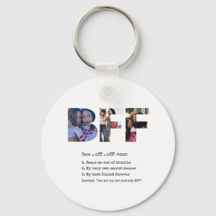 Personalized Bestie BFF Best Friends Photo Collage Key Ring