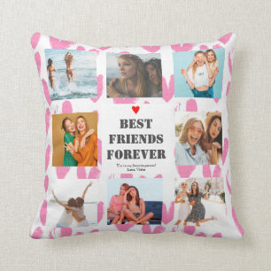 Personalized BFF Gift Best Friends photo collage Cushion