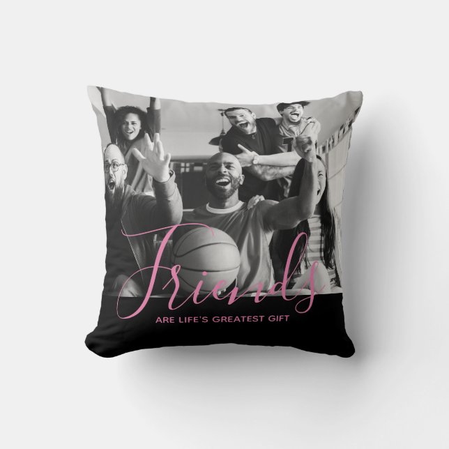 Personalized BFF Gift Friends Photo Cushion (Front)