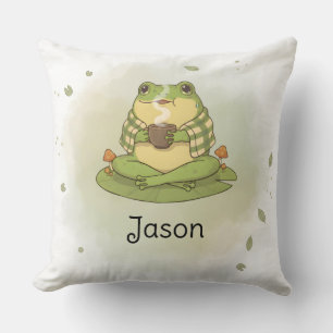 Personalized BG 1 Zochi Blows Tea Throw Pillow