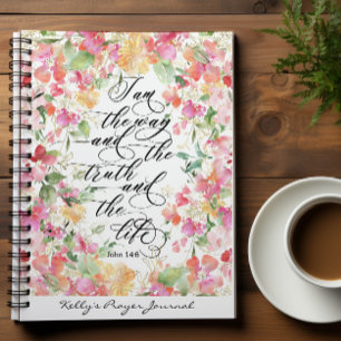 Personalized Bible Verse Floral Prayer Journal