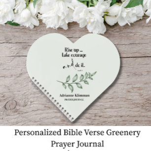 Personalized Bible Verse Greenery Prayer Journal