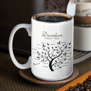 Personalized Big Family Tree (20 names) Coffee Mug