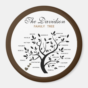 Personalized Big Family Tree (20 names) Magnet
