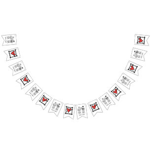 Personalized Biker Couple Wedding Bunting