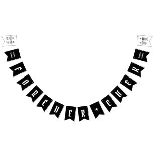 Personalized Biker Couple Wedding Bunting