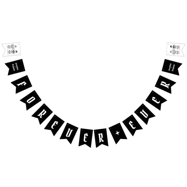 Personalized Biker Couple Wedding Bunting (All)