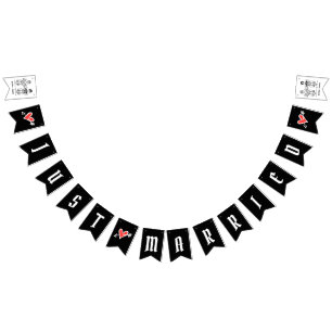 Personalized Biker Couple Wedding Bunting