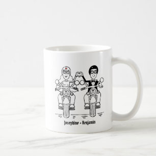 Personalized Biker Couple Wedding Gift Ceramic Mug