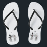 Personalized Biker Motorcycle Wedding Flip Flops<br><div class="desc">Biker motorcycle wedding flip flops. Perfect for a biker motorcycle themed fun casual wedding or to wear on your honeymoon.</div>