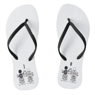 Personalized Biker Motorcycle Wedding Flip Flops
