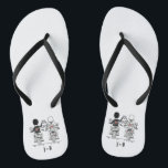 Personalized Biker Motorcycle Wedding Flip Flops<br><div class="desc">Biker motorcycle wedding flip flops. Perfect for a biker motorcycle themed fun casual wedding or to wear on your honeymoon.</div>