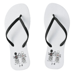 Personalized Biker Motorcycle Wedding Flip Flops