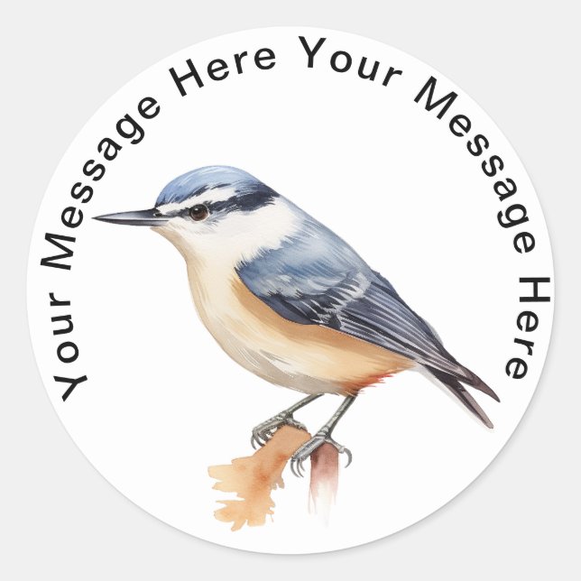 Personalized Bird Stickers Chestnut vented Thatch (Front)