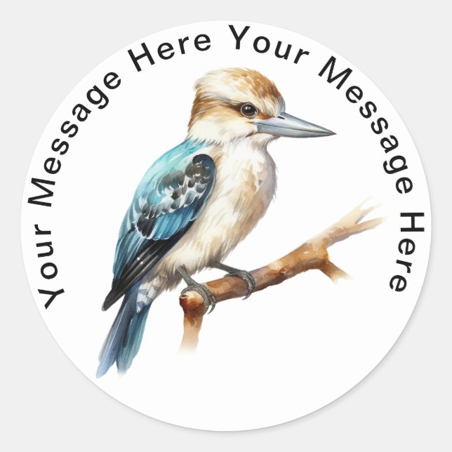 Personalized Bird  Stickers Kookerburra (Front)