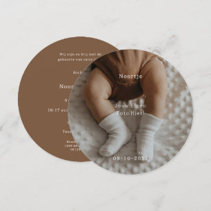 Personalized Birth Card With Custom Photo.