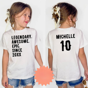 Personalized Birthday 10th 12th 14th Birthday Gift T-Shirt