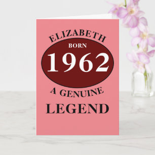 Personalized Birthday Add Name Year Born Monogram Card