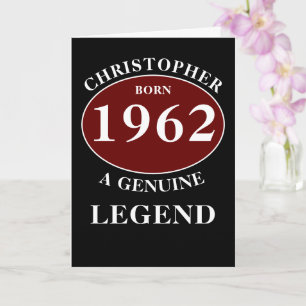 Personalized Birthday Add Name Year Born Monogram Card
