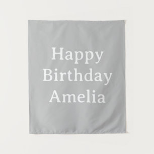 Personalized Birthday Banner Custom Name Flag Wall Tapestry
