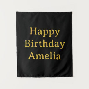 Personalized Birthday Banner Custom Name Flag Wall Tapestry