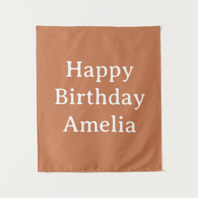 Personalized Birthday Banner Custom Name Flag Wall Tapestry (Front)