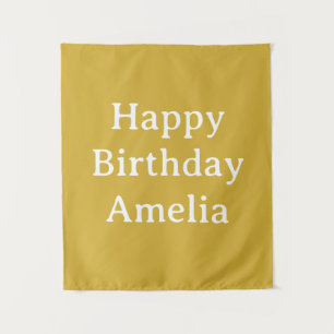 Personalized Birthday Banner Custom Name Flag Wall Tapestry