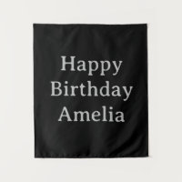 Personalized Birthday Banner Custom Name Flag Wall