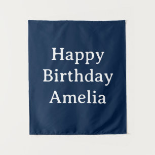 Personalized Birthday Banner Custom Name Flag Wall Tapestry
