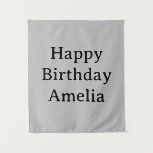 Personalized Birthday Banner Custom Name Flag Wall Tapestry