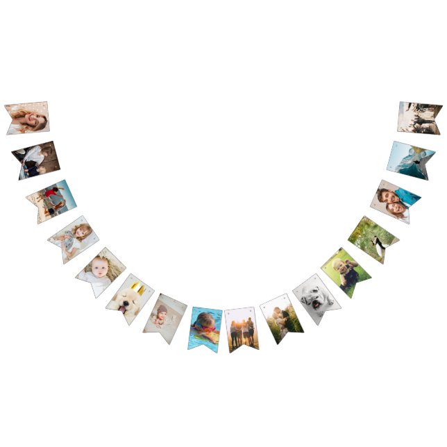 personalized birthday bunting with photos (All)