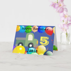 Personalized Birthday Card For 5 Year Old Boy