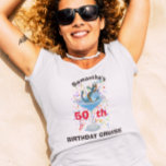 Personalized Birthday Cruise Cocktail Anchor T-Shirt<br><div class="desc">This design was created though digital art. You may change the style of this shirt by choosing More > under the style option. It may be personalized by clicking the customize button and changing the color, adding a name, initials or your favorite words. Contact me at colorflowcreations@gmail.com if you with...</div>