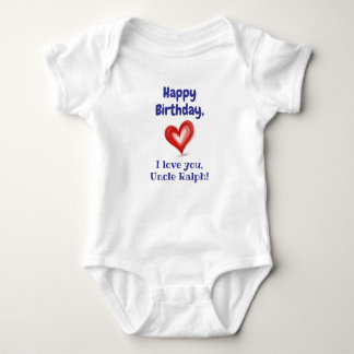 Personalized Birthday Gift, I Love My Uncle,  Baby Bodysuit